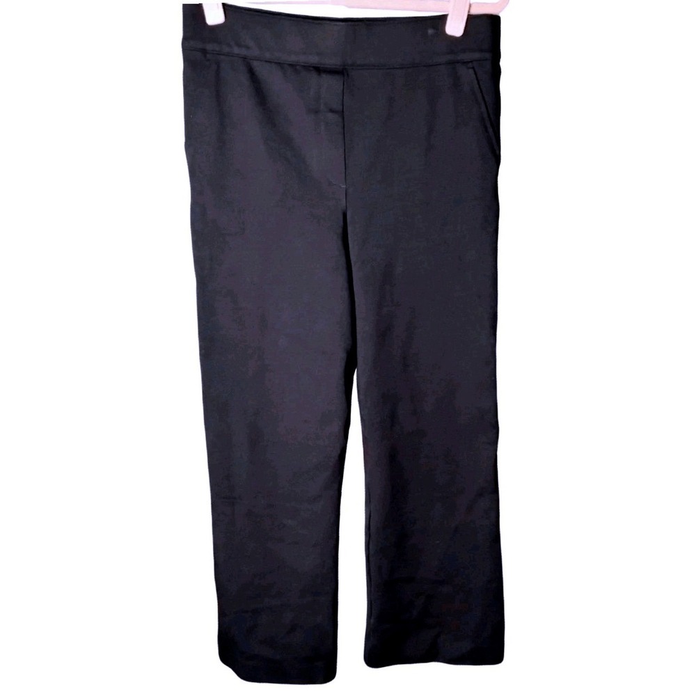 Spanx The Perfect Pant Black Straight Leg High Rise Ponte Trousers Large L